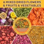 Sukh Natural Botanical Rabbit Treats - 160g Guinea Pig Treats Healthy Natural Mixed Freeze Dried Vegetable,Flowers & Fruit Hamster Treats for Bunny,Guinea Pig,Hamster,Chinchilla,Gerbil - Image 3