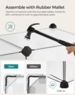 SONGMICS 20 Panels Pet Playpen with Floor, Small Animal Playpen, Pet Fence Indoor, DIY Plastic Enclosure for Guinea Pigs, Bunny, Hamsters, Hedgehogs, 49.2 x 24.8 x 16.5 Inches, White ULPC001W01 - Image 9