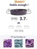 LE TAUCI Ceramic Slow Feeder Dog Bowl, 3 Cups for Medium Large Breed, Maze Design for Fast Eaters, Slows Down Eating, Puzzle Feeding Dish, Maze Purple - Image 6