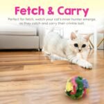 Cat Crinkle Balls 1.5 Inch (12-Pack) - Canadian-Made Cat Toys - Crinkle Balls for Cats - Image 4