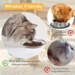 4PCS Stainless Steel Cat Bowl, Cat Food Bowls Whisker Friendly, Cat Food Dishes, 16cm Wide Shallow Kitten Bowls for Indoor Cats, Metal Cat Plates for Puppy, Small Dogs, Rabbits - Image 6