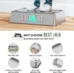 Stainless Steel Cat Litter Box with Lid XL - Fully Enclosed Flip-Top Hood, Leak-Proof High Sides for Spraying Cats, Odour Control System, Non-Stick & Easy Clean - Includes Scoop & Litter Step, Grey - Image 7