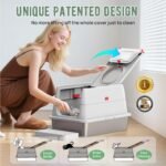 Stainless Steel Cat Litter Box with Lid XL - Fully Enclosed Flip-Top Hood, Leak-Proof High Sides for Spraying Cats, Odour Control System, Non-Stick & Easy Clean - Includes Scoop & Litter Step, Grey - Image 9