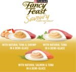 Fancy Feast Savoury Purée Naturals Cat Treats, Seafood Favourites Variety Pack - 10 g x 16 Sachet (1 Pack) - Image 9
