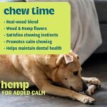 Outward Hound Dogwood Wood Durable Dog Chew Toys, Real Wood & Calming Hemp, 2-Pack, Medium - Image 4