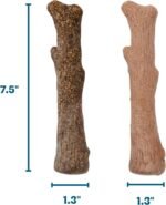 Outward Hound Dogwood Wood Durable Dog Chew Toys, Real Wood & Calming Hemp, 2-Pack, Medium - Image 8