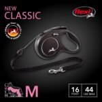 FLEXI New Classic Cord Retractable Dog Leash for Medium Dogs up to 44 lbs. – 16 ft., Black | Tangle-Free Pet Walking Leash with One-Handed Brake, Pause, Lock|German Quality Product - Image 3
