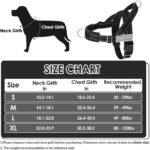 SlowTon No Pull Dog Harness and Leash Set for Large Medium Dogs, Soft Padded Adjustable Dog Vest, Reflective Tactical Military Dog Harness 5.9 Ft Dog Leash Anti-Twist Pet Lead (Black,L) - Image 4