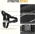 SlowTon No Pull Dog Harness and Leash Set for Large Medium Dogs, Soft Padded Adjustable Dog Vest, Reflective Tactical Military Dog Harness 5.9 Ft Dog Leash Anti-Twist Pet Lead (Black,L) - Image 6