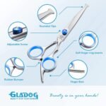 GLADOG Professional Dog Grooming Scissors Set, 5 in 1 Pet Grooming Scissors for Dogs with Safety Round Tips, Sharp and Durable, Upgraded Pet Grooming Shears for Dogs and Cats - Image 3