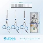 GLADOG Professional Dog Grooming Scissors Set, 5 in 1 Pet Grooming Scissors for Dogs with Safety Round Tips, Sharp and Durable, Upgraded Pet Grooming Shears for Dogs and Cats - Image 4