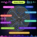 Music Boxing Machine Smart Bluetooth Boxing Equipment for Adults and Kids Home Gym Workout Exercise（2 Pairs of Gloves） (Blue Light) - Image 5