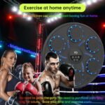 Music Boxing Machine Smart Bluetooth Boxing Equipment for Adults and Kids Home Gym Workout Exercise（2 Pairs of Gloves） (Blue Light) - Image 7