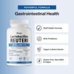 Lactobacillus Reuteri Probiotic 20 Billion CFU - L Reuteri Probiotic - Highest CFU Count, Gut Health, Yogurt Starter Culture, Probiotic With Prebiotic FOS, Made In Canada, 60 Capsules - Image 5