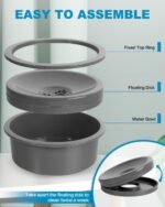 No Spill Dog Water Bowl, Slow Drinking Non Spilling Water Dish, Fits into Elevated Pet Feeder, 30oz Messy Drip Proof Slobber Stopper Water Dispenser for Dogs - Image 6