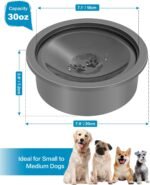 No Spill Dog Water Bowl, Slow Drinking Non Spilling Water Dish, Fits into Elevated Pet Feeder, 30oz Messy Drip Proof Slobber Stopper Water Dispenser for Dogs - Image 7