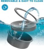 No Spill Dog Water Bowl, Slow Drinking Non Spilling Water Dish, Fits into Elevated Pet Feeder, 30oz Messy Drip Proof Slobber Stopper Water Dispenser for Dogs - Image 8