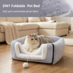 Cat Bed for Indoor Cats，Foldable cat cave，Anti-Slip & Water-Resistant Bottom，cat Houses for Indoor Cats or Small Dogs, Kitten Tent, Rabbit Bed，cat beds & Furniture - Image 4