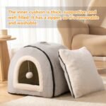 Cat Bed for Indoor Cats，Foldable cat cave，Anti-Slip & Water-Resistant Bottom，cat Houses for Indoor Cats or Small Dogs, Kitten Tent, Rabbit Bed，cat beds & Furniture - Image 5