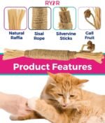 RYERCAT Silvervine Sticks for Cats - All-Natural Cat Chew Toy for Aggressive Chewers, Kitten Teething, and Dental Health - Silvervine Cat Toy for Hours of Fun and Relaxation (5 Pack) - Image 3