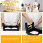 COMESOON Elevated Dog Bowls for Small Medium Dogs 3 Height Adjustable Raised Dog Bowl Stand with 2 Thick 6" Stainless Steel Dog Food Bowls Non-Slip Dog Feeder Adjusts to 2.75", 6", 7.5", Black - Image 7