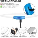 2-Pack LED Dog Collar, Light Up Dog Collars,Rechargeable Dog Lights for Night Walking，Universal, Reusable Safety Necklace for Small Medium Large Dogs Green&Blue - Image 5