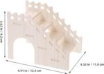 Beavorty Wooden Hamster Climbing Ladder with Hideout Small Animal Platform for Pet Exploration and Cage Decor - Image 3