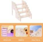 Beavorty Wooden Hamster Climbing Ladder with Hideout Small Animal Platform for Pet Exploration and Cage Decor - Image 8