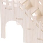 Beavorty Wooden Hamster Climbing Ladder with Hideout Small Animal Platform for Pet Exploration and Cage Decor - Image 10