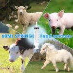 60ml Syringe for Liquid,5 Pack Large Plastic Syringes with Adapters and Cap,Individually Sealed Syringe for Feeding,Irrigation Water and Scientific Labs - Image 7