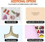 Name Puzzle for Kids Personalized, Montessori Learning Toys for 1 Year Old Boy Girl, Custom Puzzles with Engraved Text on Back, Personalized Baby Easter Gifts - Image 8