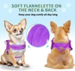 Lukovee Dog Leashes for Small Dogs, Lightweight Soft Small Dog Harness Neck & Chest Adjustable, Reflective Harness Anti-Twis Puppy Harness Vest Harness (XXS, Purple) - Image 6