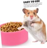 INOOMP 4pcs Small Hamster Food Bowls and Water Bowls Set Blue and Pink for Guinea Pig Chinchilla and Small Rodent Feeding - Image 7
