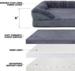 Orthopedic Dog Bed, Dog Bed for Large Dogs, Bolster Pet Bed Couch with Removable Washable Cover, Egg Foam and Nonskid Bottom - Image 4
