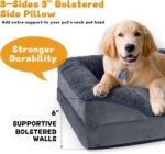 Orthopedic Dog Bed, Dog Bed for Large Dogs, Bolster Pet Bed Couch with Removable Washable Cover, Egg Foam and Nonskid Bottom - Image 7