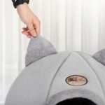 Deep Sleep Comfort in Winter Cat Bed Little Mat Basket for Cat's House Products Pets Tent Cozy Cave Beds Indoor Cat Dog House (Large) Grey - Image 7