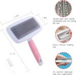 Small Animal Pet Grooming Kit with Pet Shedding Slicker Brush, Bath Massage Glove, Pet Grooming Comb, Nail Clipper Trimmer for Rabbit, Puppy, Kitten, Guinea Pig, Hamster, Ferret (Pink) - Image 5