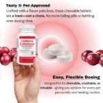 Cranberry D-Mannose Urinary Tract Support - Bladder Health Supplement for Dogs and Cats - 60 Tablets - Image 4