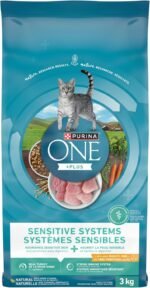 Purina ONE +Plus Dry Cat Food, Sensitive Systems Turkey - 3 kg Bag - Image 3