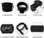 BDSM Sex Bed Bondage Kits with Restraints for Ankle & Wrist Spreader Bar Sex Resistance Strap Leg Hand Cuff Set for Adults Bedroom Sex Handcuff Bracelets for Women Play King Mattress Sweater - Image 6