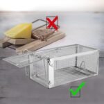 Fish Scale Humane Mouse Trap, Rat Cage Trap Suitable for Capturing Mice or Hamsters Alive, Friendly Small Animal Humane Live Cage Rat - 11.2'' X 5.5'' X 5'' - Image 4