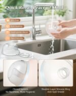 Hands Free Breast Pump K6, Upgraded Wearable Double with 19 Levels 4 Modes of Strong Suction,Electric Breast Pump Portable, BPA Free (White, 2 Pack) - Image 8
