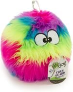 goDog Q773039 FurBallz Plush Squeaker Dog Toy, Large, 1 Count, Rainbow - Image 7