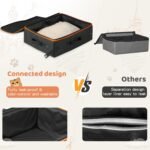 Cat Enclosed Travel Litter Box Kit with Lid Odorless Dustless, Lightweight Cat Portable Foldable Litter Box for Indoor and Car - Image 6