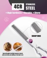 VOVA Pet Hair Clippers Scissors Set,Dog Grooming Scissors Kits with Safety Round Tips, Heavy Duty Stainless Steel Pet Shears for Cats Dogs - Image 3