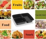 Meal Prep Container 3 Compartment [20 Pack] Food Storage Bento Box | BPA Free | Stackable | Reusable Lunch Boxes, Microwave/Dishwasher/Freezer Safe,Portion Control (36 oz) - Image 8