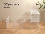Transparent Clear Small Animal Playpen, Guinea Pig Cages, Puppy Dog Pet Rabbit Bunny Indoor Outdoor Fence Pen Enclosure, White Plastic Playpen,12 X 12 Inch, Panels - Image 5