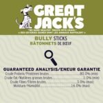 Great Jacks Dog Treats Pouch Bully Sticks Air-Dried Dog Chews Food Topper Snacks with Single Ingredient Made in Canada for Your Furry Friends 18 Bully Sticks - Image 7