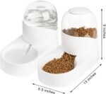 Hacaroa 2 Pack Automatic Cat Feeder and Water Dispenser, 2 L Gravity Pet Food Feeder and Waterer Set, Self Feeding Dog Bowl for Small Pets, Puppy, Kitten, 100% BPA-Free, Easily Clean, White - Image 3