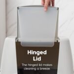 IRIS USA Cat Litter Box, Large Litter Box Enclosure with Front Door Flap and Scoop, Covered Kitty Litter Box with Handle and Buckles for Portability and Privacy, Gray - Image 4